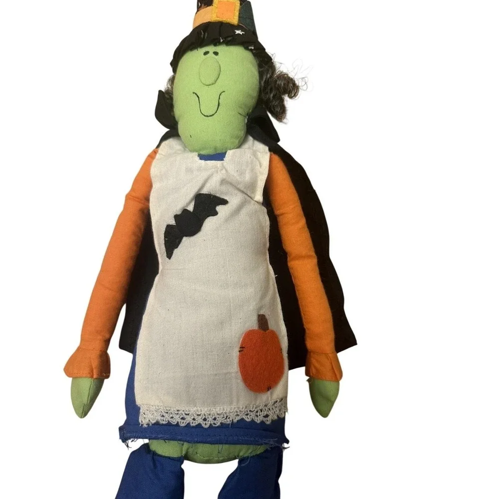 Vintage RARE 1998 Halloween Shelf Sitter WITCH Bean Bag Bottom 32 Inches Long